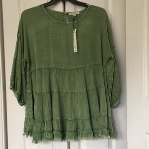 Solitaire Babydoll Blouse NW With Some tags